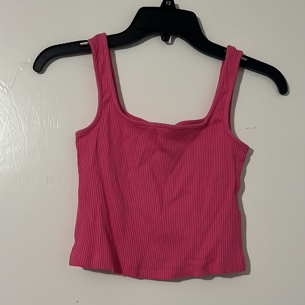 Pink Ribbed Women's Top